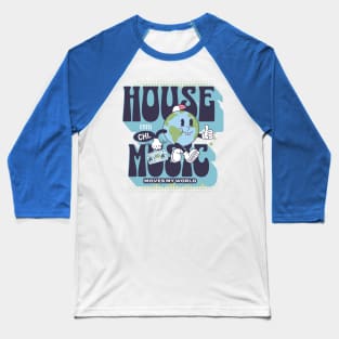 HOUSE MUSIC  - Moves My World (blue/purple) Baseball T-Shirt